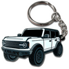 Bronco white keychain