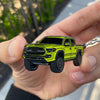 Lime toyota tacoma keychain