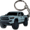 Toyota tacoma silver keychain